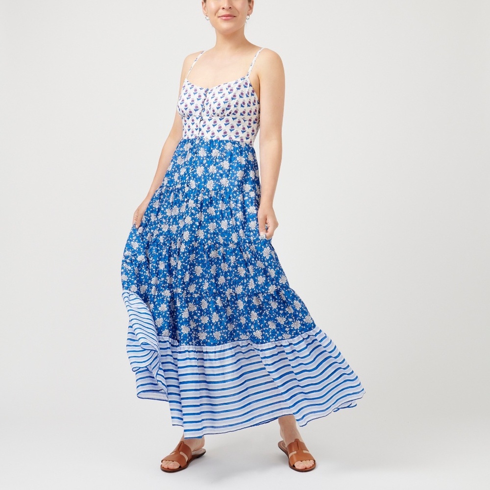 J Crew printed maxi dress